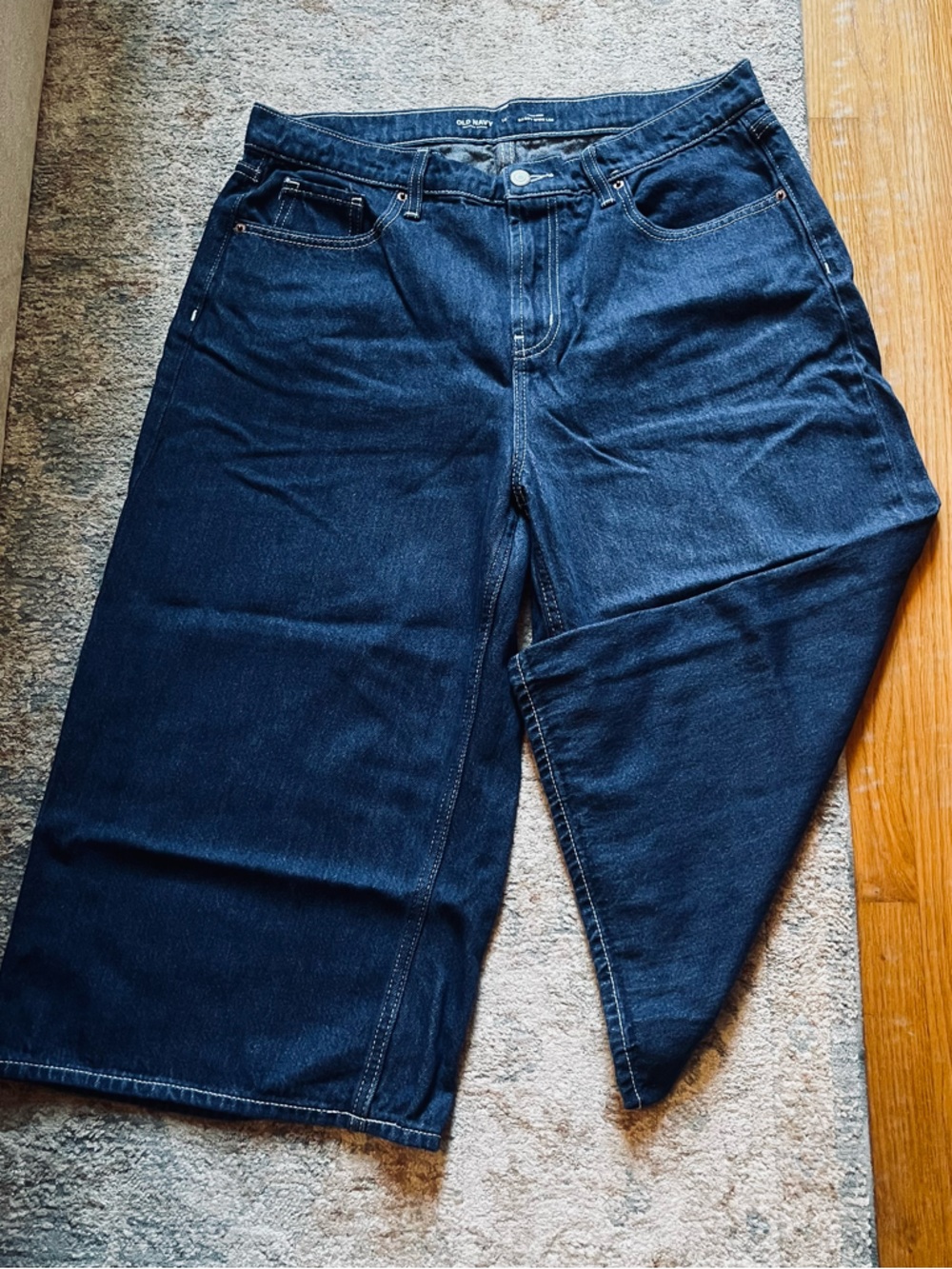 Old Navy Dark Blue Women's Wide-Leg gaucho Jeans